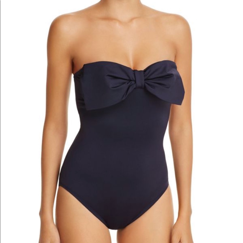 Kate Spade Georgia Bow Bandeau Swim Suit